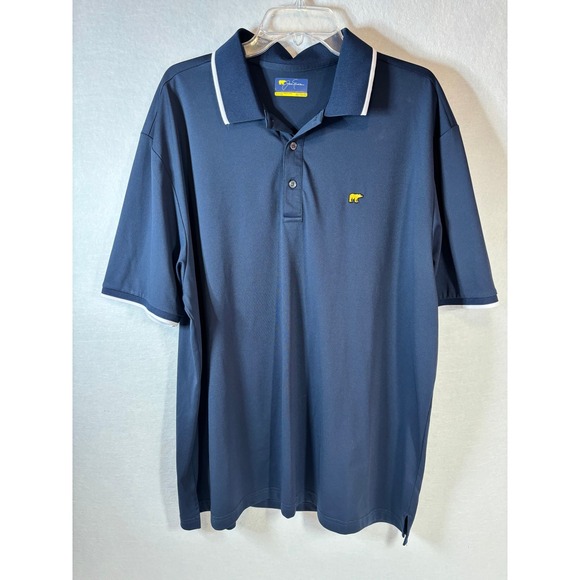 Jack Nicklaus Other - Jack Nicklaus Golden Bear Mens XXL NavyBlue Short Sleeve Golf Polo Shirt SU29478